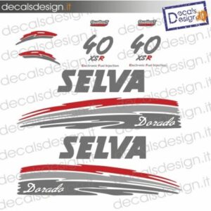 Kit di adesivi per motore fuoribordo Selva dorado 40 cv xsr