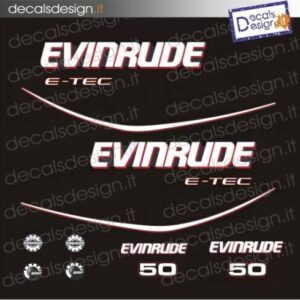 ADESIVI MOTORE MARINO EVINRUDE 50 CV E-TEC