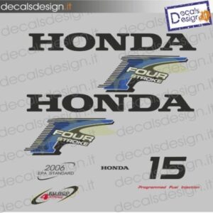 Kit di adesivi per motore fuoribordo Honda 15 cv four stroke