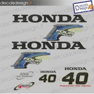 Kit stickers moteur hors-bord Honda 40 cv quatre temps
