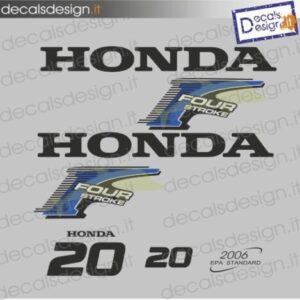 Kit di adesivi per motore fuoribordo  Honda 20 cv four stroke