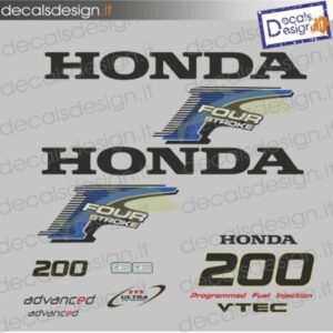 Kit di adesivi per motore fuoribordo Honda 200 cv four stroke