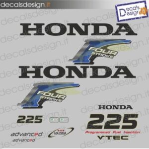 Kit di adesivi per motore fuoribordo Honda 225 cv four stroke