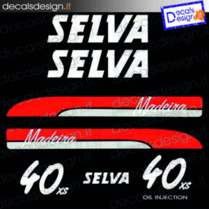 Kit di adesivi per motore fuoribordo Selva Madeira 40 cv