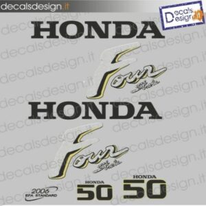 Kit stickers moteur hors-bord Honda 50 cv quatre temps