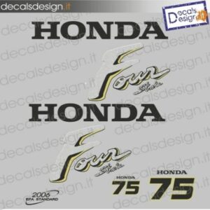 Kit di adesivi per motore fuoribordo Honda 75 cv four stroke