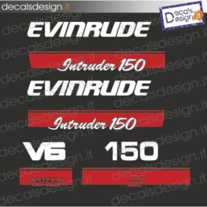 EVINRUDE MARINE ENGINE STICKERS 150 CV INTRUDER
