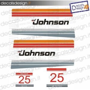 JOHNSON MARINE ENGINE STICKERS 25 CV SEAHORSE