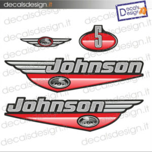 JOHNSON MARINE ENGINE STICKERS 5 CV 2T