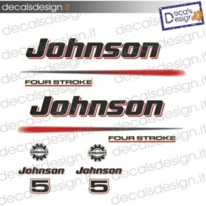 JOHNSON MARINE ENGINE STICKERS 5 CV FOUR STROKE