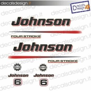 JOHNSON MARINE ENGINE STICKERS 6 CV FOUR STROKE