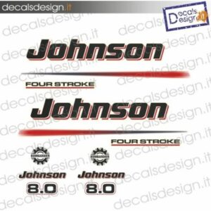 JOHNSON MARINE ENGINE STICKERS 8 CV FOUR STROKE