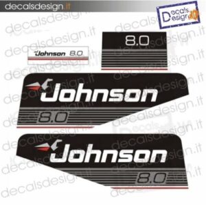 JOHNSON MARINE ENGINE STICKERS 8.0 CV