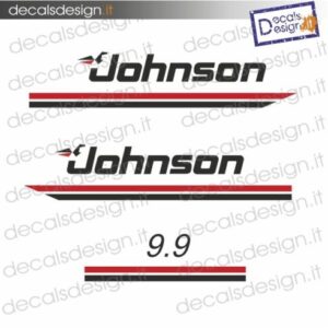 JOHNSON MARINE ENGINE STICKERS 9.9 CV