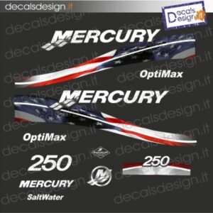 ADESIVI MOTORE MARINO MERCURY 250 CV OPTIMAX SALTWATER AMERICA