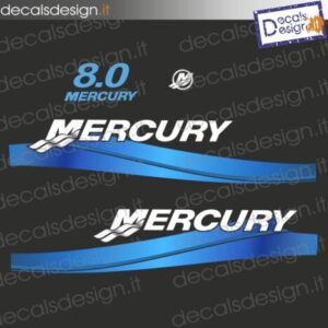 ADESIVI MOTORE MARINO MERCURY 8 CV LIGHT BLUE