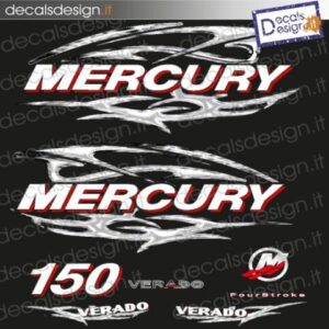 ADESIVI MOTORE MARINO MERCURY 150 CV – VERADO – PERSONALIZZATO