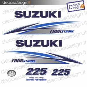 ADESIVI MOTORE MARINO SUZUKI 225 FOUR STROKE 2010 – BLUE AND WHITE