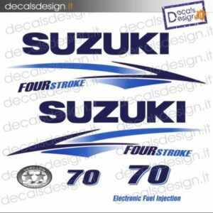SUZUKI MARINE ENGINE STICKERS 70 CV FOUR STROKE 2010 WHITE