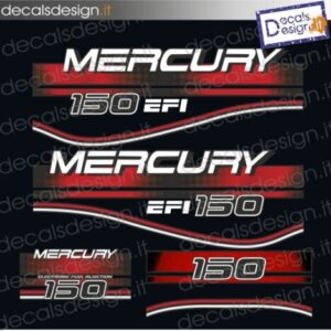 MERCURY MARINE ENGINE STICKERS 150 CV EFI DUE TEMPI