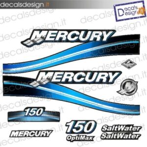 AUTOCOLLANTS MOTEUR MARIN MERCURY 150 CV EAU SALÉE OPTIMAX