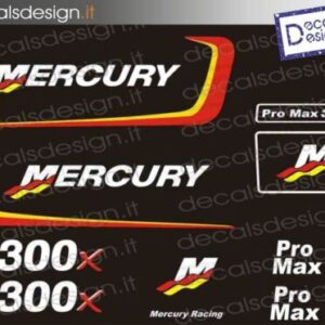 ADESIVI MOTORE MARINO MERCURY 300 CV X PRO MAX RACING