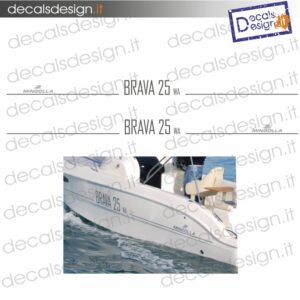 MINGOLLA BRAVA BOAT STICKER KIT 25 LOGOS NOT RESINATED (ALSO IN 3D RESIN ON REQUEST)