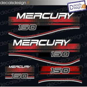 MERCURY MARINE ENGINE STICKERS 150 CV  DUE TEMPI