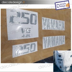 ADESIVI MOTORE MARINO YAMAHA 250 CV V6 4.2 L resinati 3D