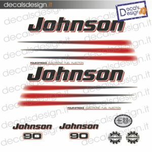 JOHNSON MARINE ENGINE STICKERS 90 CV electronic fuel