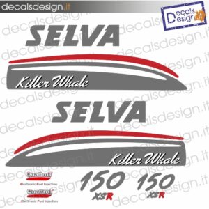 Kit di adesivi per motore fuoribordo Selva killer whale 150 cv secondo tipo