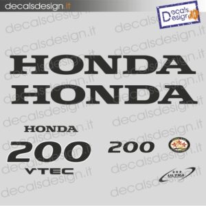 Kit di adesivi per motore fuoribordo Honda 200 cv four stroke